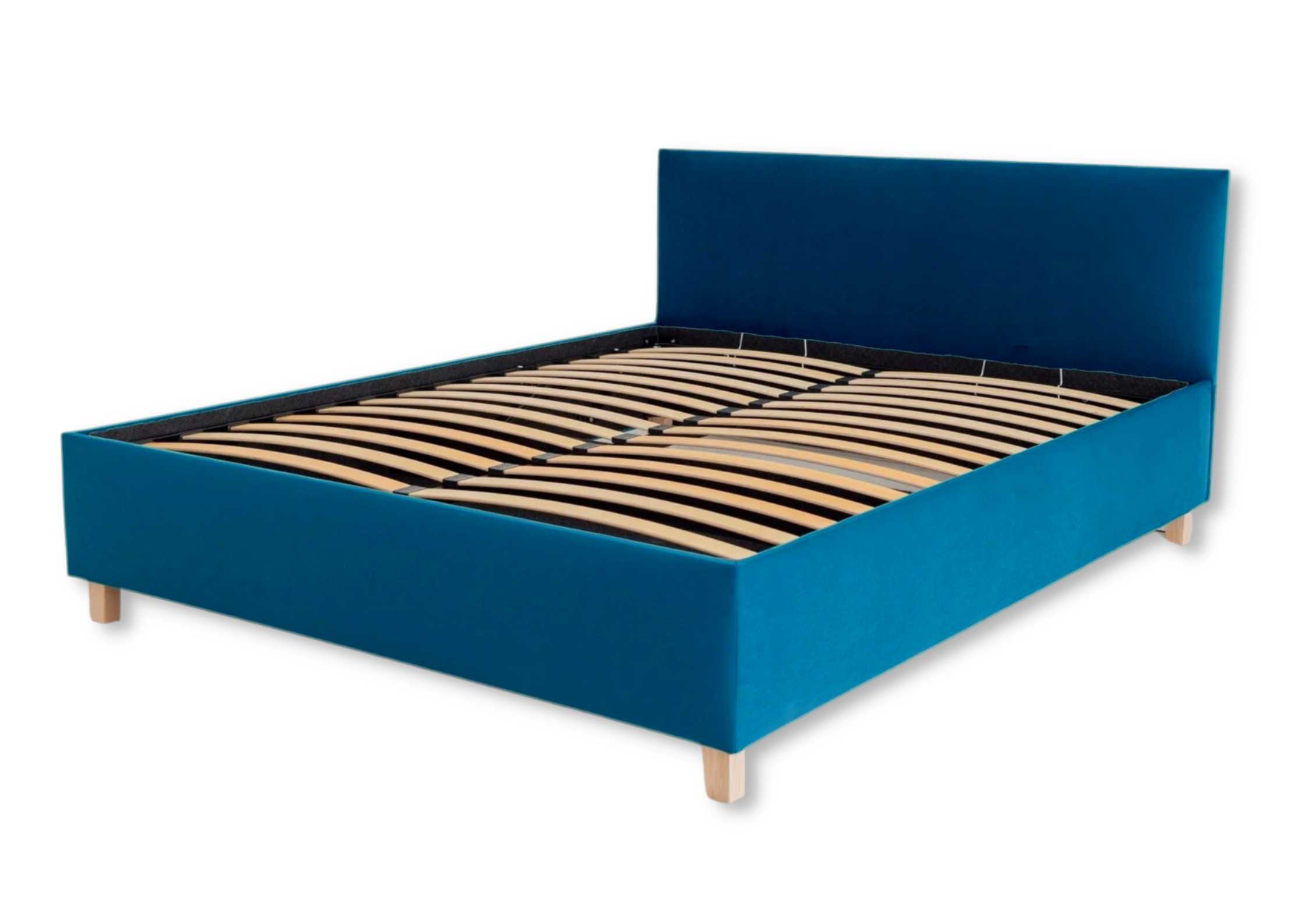 Granatowe łóżko 160x200cm